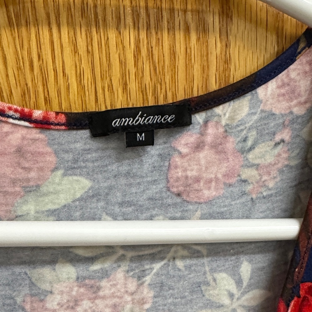 Ambiance Floral romper- Red and Blue - Picture 3 of 5